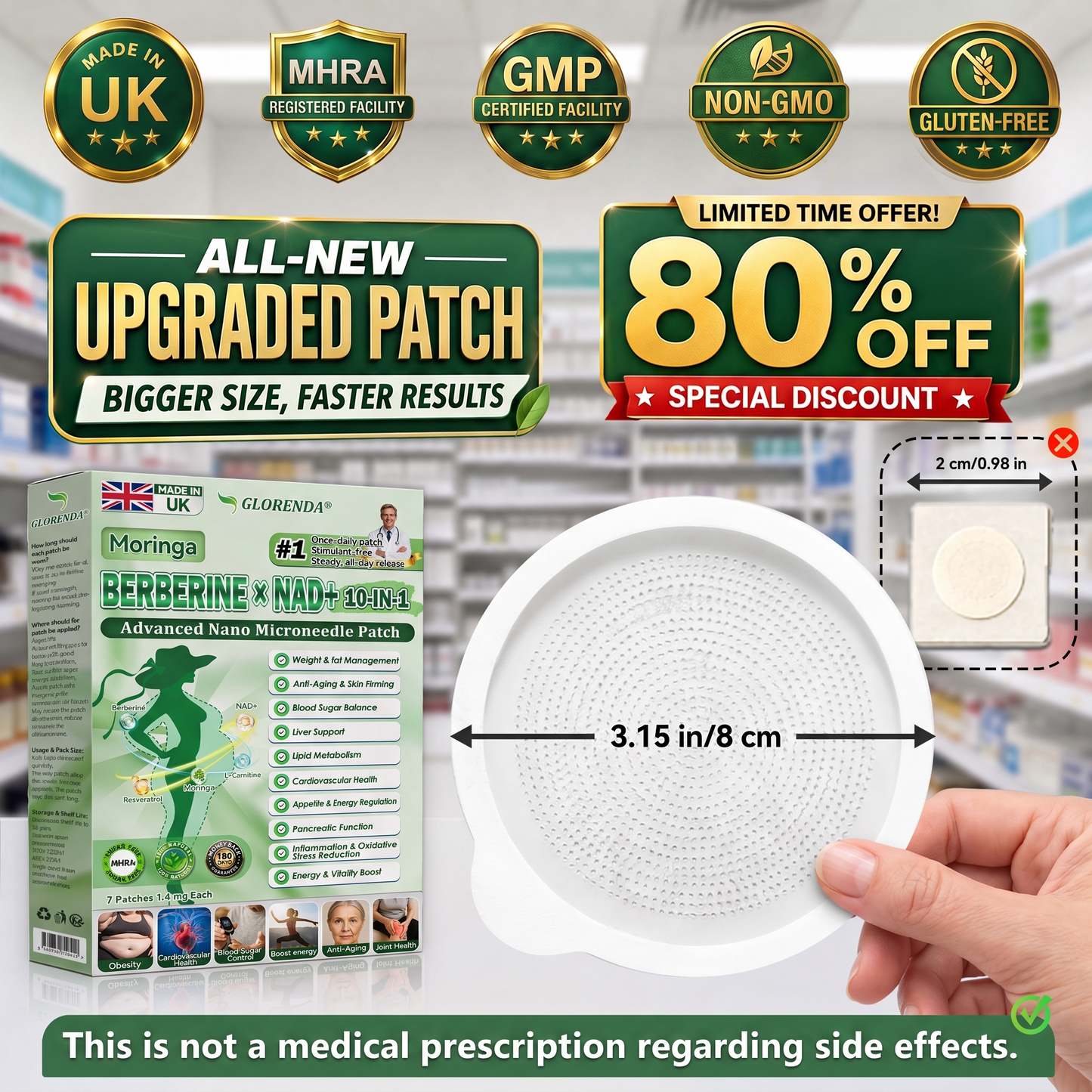 🇬🇧𝑶𝒇𝒇𝒊𝒄𝒊𝒂𝒍 𝑺𝒕𝒐𝒓𝒆  | 👨‍⚕️👨‍⚕️👨‍⚕️𝐆𝑳𝑶𝗥𝗘𝗡𝘿𝘼® 𝟏𝟎-𝙞𝙣-1 𝘼𝒅𝒗𝒂𝒏𝒄𝒆𝐝 𝐍𝐚𝐧𝙤 𝙈𝙞𝙘𝙧𝙤𝙣𝒆𝒆𝒅𝒍𝐞 𝐏𝐚𝐭𝙘𝙝(𝐉𝐮𝐬𝐭 𝐨𝐧𝐜𝐞 𝐚 𝐝𝐚𝐲, 𝐯𝐢𝐬𝐢𝐛𝐥𝐞 𝐜𝐡𝐚𝐧𝐠𝐞𝐬 𝐢𝐧 𝟕 𝐝𝐚𝐲𝐬） ✅ 𝐅𝐨𝐫 𝐨𝐛𝐞𝐬𝐢𝐭𝐲, 🅛🅞🅞🅢🅔 🅢🅚🅘🅝,𝐝𝐢𝐚𝐛𝐞𝐭𝐞𝐬, 𝐬𝐥𝐞𝐞𝐩 𝐚𝐩𝐧𝐞𝐚, 𝐣𝐨𝐢𝐧𝐭 𝐢𝐬𝐬𝐮𝐞𝐬, 𝐚𝐧𝐝 𝐦𝐨𝐫𝐞